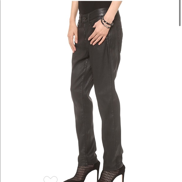 AG The Beau Skinny Slouchy Coated Jeans - Picture 3 of 8